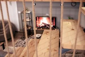 Posezení v ubytování Wooden Art