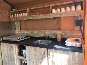 A kitchen or kitchenette at Bungalows - Càmping El Solsonès