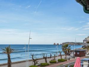 a view of the ocean from a hotel room at Appartement Hendaye, 2 pièces, 5 personnes - FR-1-2-390 in Hendaye