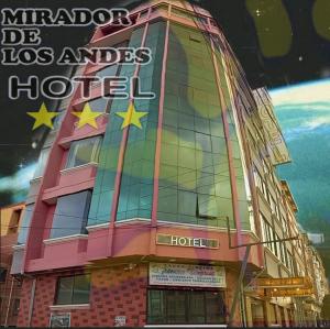 un edificio con estrellas a su lado en HOTEL MIRADOR DE LOS ANDES en La Paz