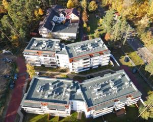 Vue de tête d'une école avec toits dans l'établissement Wohnung in Stegna mit Garten, à Stegna