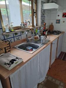 a kitchen with a sink and a counter top at Casa Susy in Rome