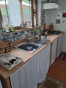 a kitchen with a sink and a counter top at Casa Susy in Rome +6 photos