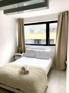 Llit o llits en una habitació de Bright and Beautiful 2BDR Central London Flat