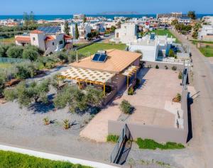 an aerial view of a house at Newly Built Home with Garden, 400m to Beach in Kokkíni Khánion