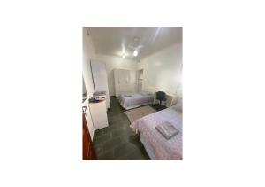 1 dormitorio con 2 camas en una habitación en kitnet/Loft/Edícula ampla Aracatuba/Birigui, en Araçatuba