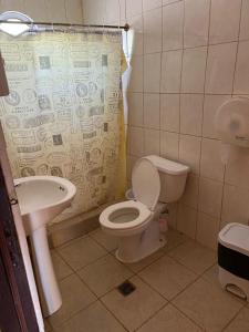 Koupelna v ubytování Hostal Radal Molina