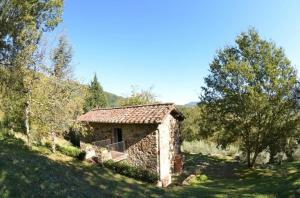 a small stone building in a field with trees at Ferienhaus für 4 Personen ca 60 qm in Bagni di Lucca, Toskana Provinz Lucca in Longoio