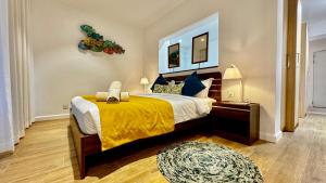 Postel nebo postele na pokoji v ubytování Appartement de luxe piscine et vue mer