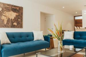 Posezení v ubytování Appartement de luxe piscine et vue mer