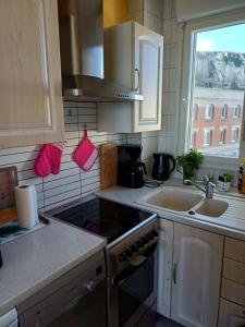 Dapur atau dapur kecil di Balcon face à la mer