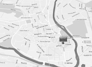 a map of the city of stirling with the police station at ※ Beautiful Georgian Apartment - Central Bath ※ in Bath