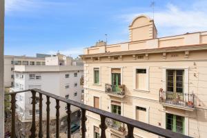 a view from the balcony of a building at Lodging Apartments Barceloneta Beach Studio 42 in Barcelona