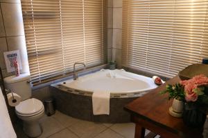 a bathroom with a large tub and a toilet at Daisy Country Lodge in Springbok