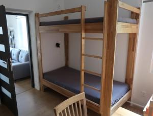 Μία ή περισσότερες κουκέτες σε δωμάτιο στο Apartmány Labe