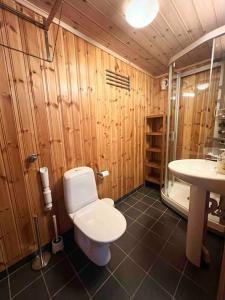 Phòng tắm tại Sjarmerende leilighet i Sirdal