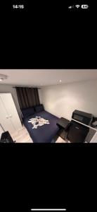 ein kleines Zimmer mit einem Bett und einem Schreibtisch in der Unterkunft London Eye 15 minutes away in London