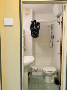 ein Bad mit einem WC und einem Waschbecken in der Unterkunft Signoria studio apartment in Florenz