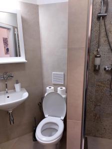 Koupelna v ubytování Hotel Jeleň