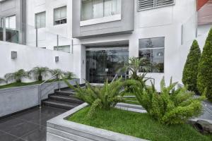 Κήπος έξω από το Guernica Apartments