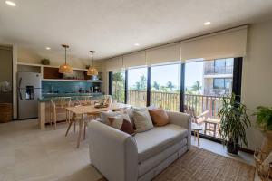 Køkken eller tekøkken på Hermoso Departamento Con Vista Al Mar