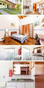 un collage de fotos de una casa en Casa na Granja Viana - Cotia, en Cotia