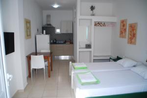 Kuchyň nebo kuchyňský kout v ubytování Soula appartments