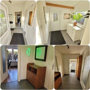 eine Collage aus drei Bildern eines Hauses in der Unterkunft Donner in Hollenstedt