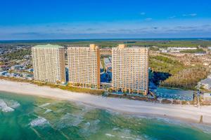 an aerial view of a resort on the beach at Splash Resort 1901W Suite A Studio in Panama City Beach