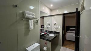 Koupelna v ubytování Hotel El Tambo 2