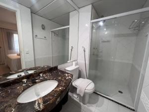 Koupelna v ubytování Hotel Privilégio Av Macuco 579 Moema São Paulo