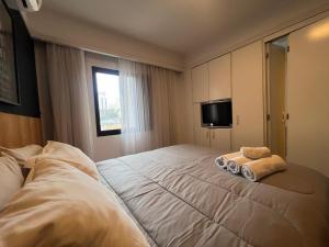 Postel nebo postele na pokoji v ubytování Hotel Privilégio Av Macuco 579 Moema São Paulo