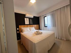 Postel nebo postele na pokoji v ubytování Hotel Privilégio Av Macuco 579 Moema São Paulo