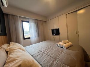 Postel nebo postele na pokoji v ubytování Hotel Privilégio Av Macuco 579 Moema São Paulo