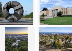 a collage of four pictures of a city at North Capital Hill Oasis in Seattle