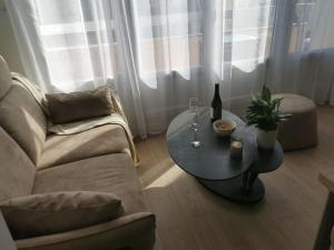 Predel za sedenje v nastanitvi Le Stoubenn, raffiné et chaleureux