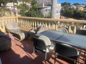Balkón nebo terasa v ubytování Chalet con vista al mar