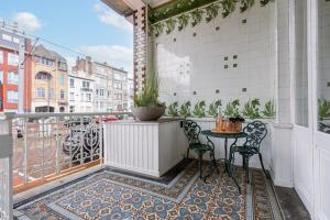 Balkón nebo terasa v ubytování Huswell - Authentic townhouse near the beach - pets welcome!