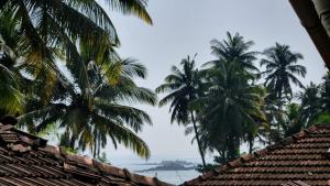 vista dal tetto di una casa con palme di Anand Nivas a Malwan