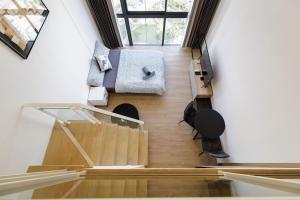 Χώρος καθιστικού στο Loft Pool Superior Suite Near jodd Night Market 500mbps Wi-Fi Twin