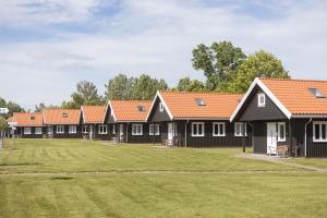 a row of houses with red roofs at Dal Gjestegaard in Skoppum