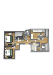 a floor plan of a house at Centrally Located 3 Bedroom Flat in Copenhagen