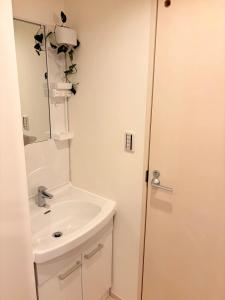 東京的住宿－IXO Ts1，一间带水槽和镜子的浴室