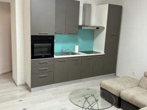 Kuchyň nebo kuchyňský kout v ubytování Apartman Mia