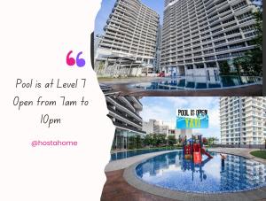 HostaHome Suites at Encorp Marina, mins to Legoland Malaysia tesisinde veya buraya yakın yüzme havuzu