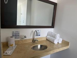 Koupelna v ubytování Hotel H53