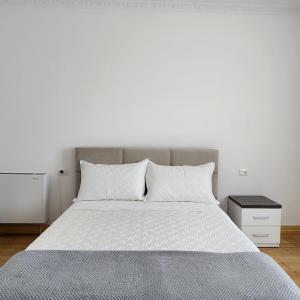 Postel nebo postele na pokoji v ubytování Uphill house.