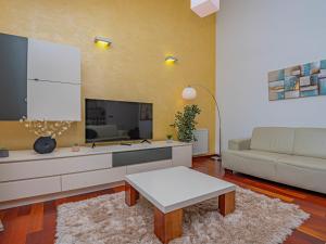 Una sala de estar con un sofá y un televisor. en Holiday Home Paola by Interhome, en Brodarica