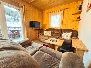 a living room with a couch and a table at Kreischberg 14b in Sankt Lorenzen ob Murau