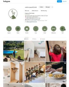 a collage of photos of a website homepage at Hotel Catalunya Ribes de Freser in Ribes de Freser